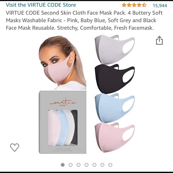 3 Face masks lightweight & breathable - pink, gray, blue - New Without Tags - Picture 3 of 6